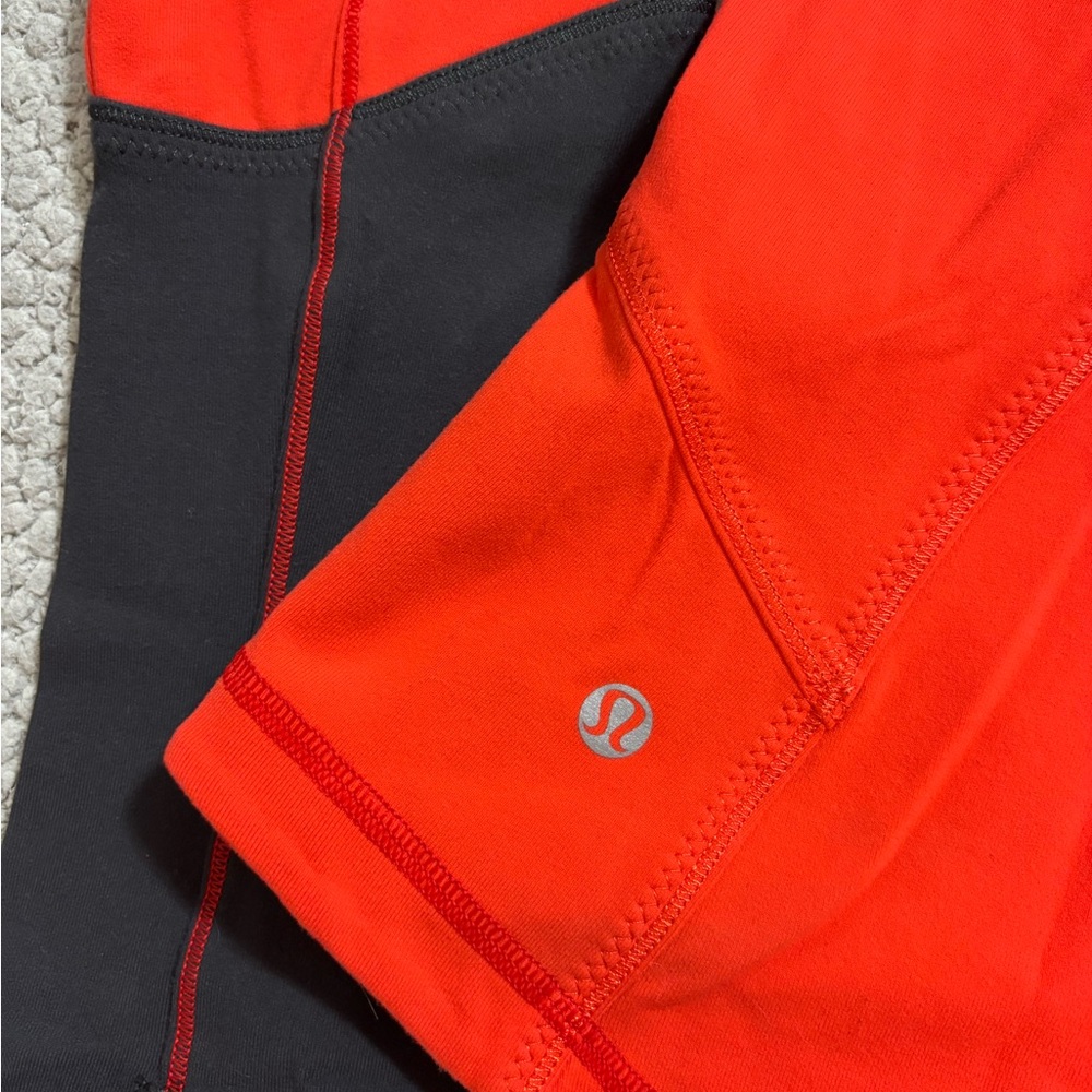 lululemon athletica Red and Charcoal Women's Top